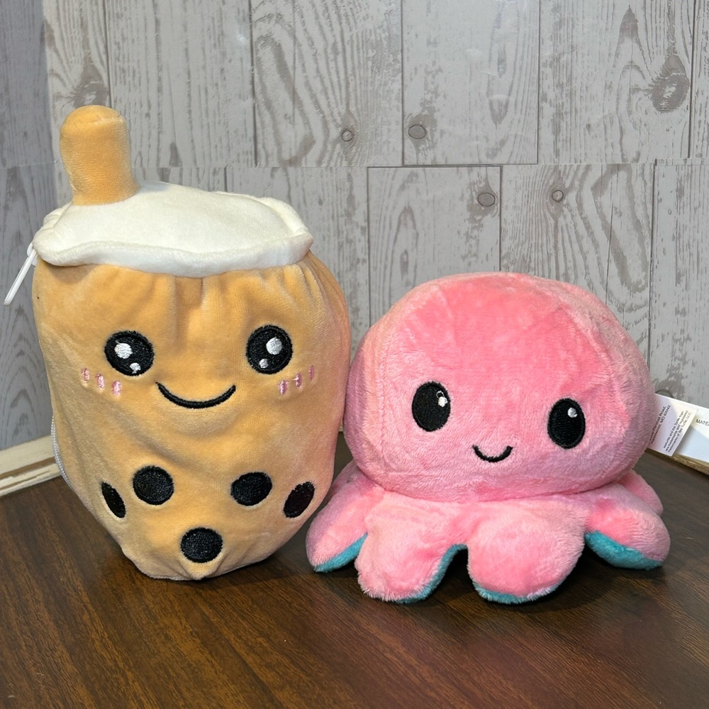 Emotion Boba and Octopus Plush Set
